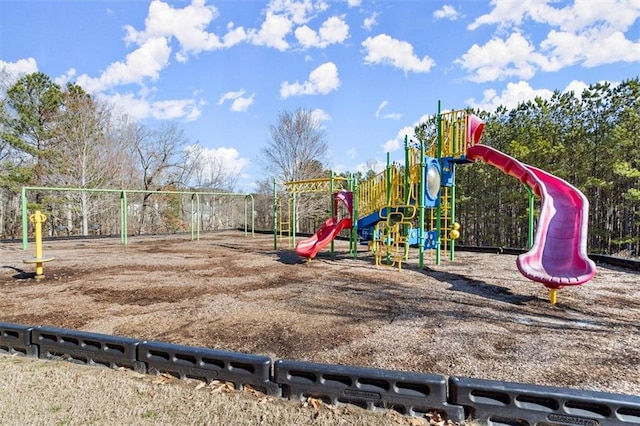 view of community jungle gym