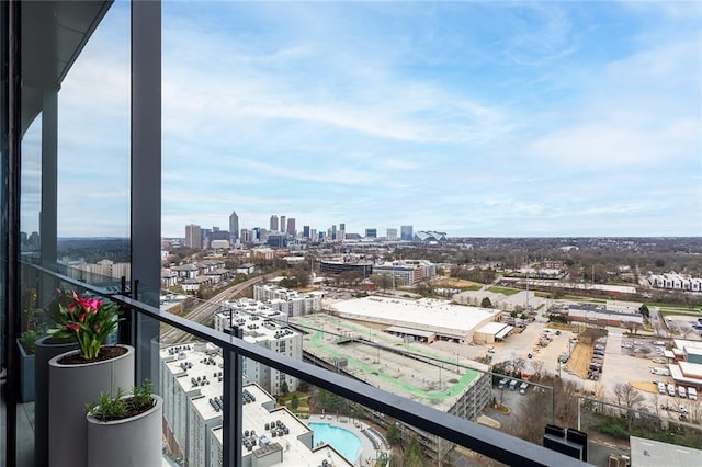 788 W Marietta St Unit 1809, Atlanta, GA 30318 - balcony with a view of skyline and view of pool