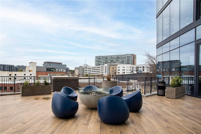 788 W Marietta St Unit 1809, Atlanta, GA 30318 - wooden deck with a city view
