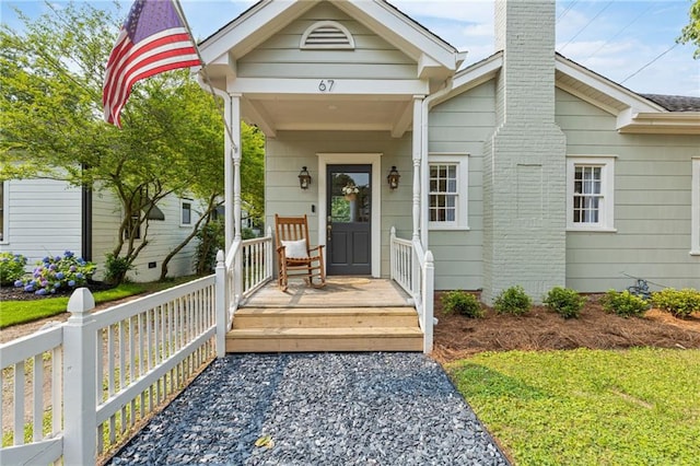 67 Trammell St SW, Marietta, GA 30064 - view of front of house with a chimney