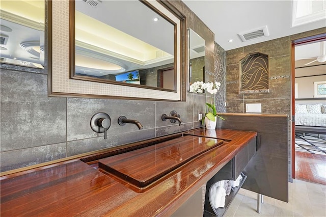 bathroom featuring tile patterned flooring