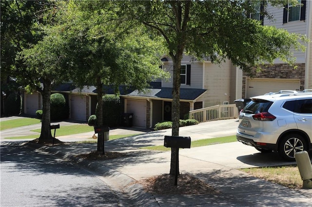 view of front of house featuring a garage