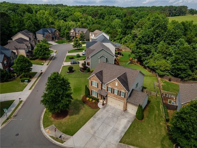4305 Hunters Walk Way, Cumming, GA 30028 - aerial view of residential area featuring a forest