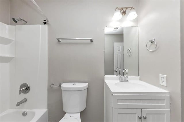 5290 Forest Downs Ln, Atlanta, GA 30349 - full bathroom with washtub / shower combination, toilet, and vanity