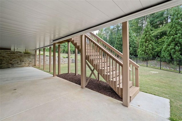 2385 Saddle Brook Trce, Cumming, GA 30040 - view of patio with stairway