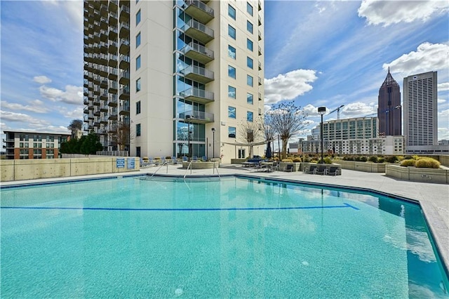 view of pool with a patio