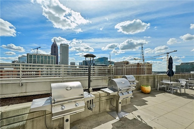 view of patio with grilling area