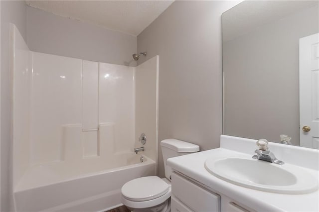 5069 Jonesboro Rd, Union City, GA 30291 - bathroom with vanity, shower / washtub combination, and a textured ceiling