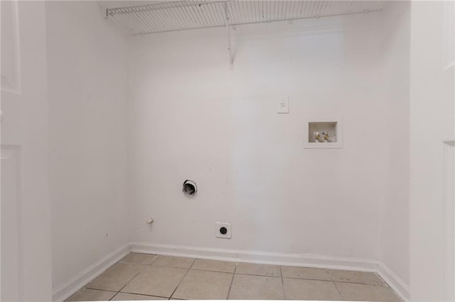5069 Jonesboro Rd, Union City, GA 30291 - laundry area with electric dryer hookup, light tile patterned floors, hookup for a washing machine, and hookup for a gas dryer