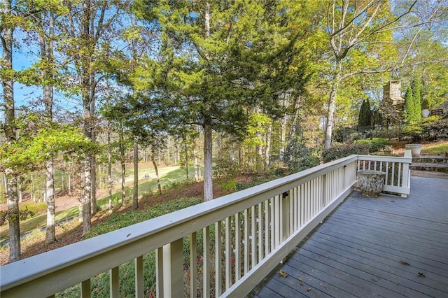 view of wooden deck