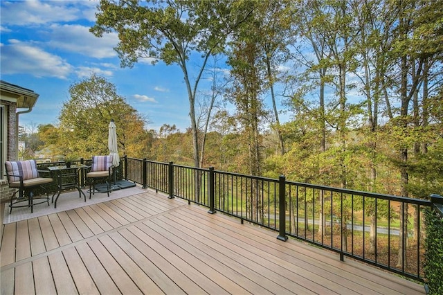 view of wooden terrace