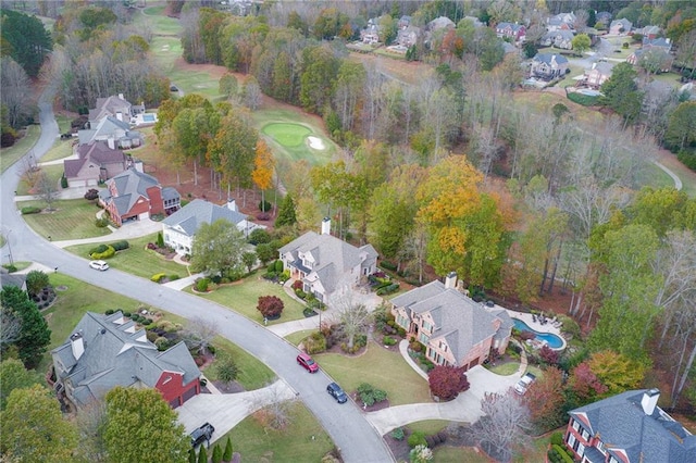 bird's eye view featuring a residential view