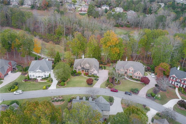 bird's eye view with a residential view