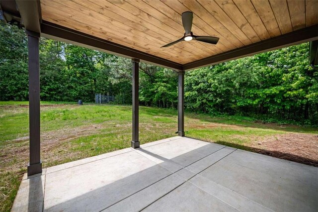 2462 New Hope Rd, Morganton, GA 30560 - view of patio / terrace with a ceiling fan