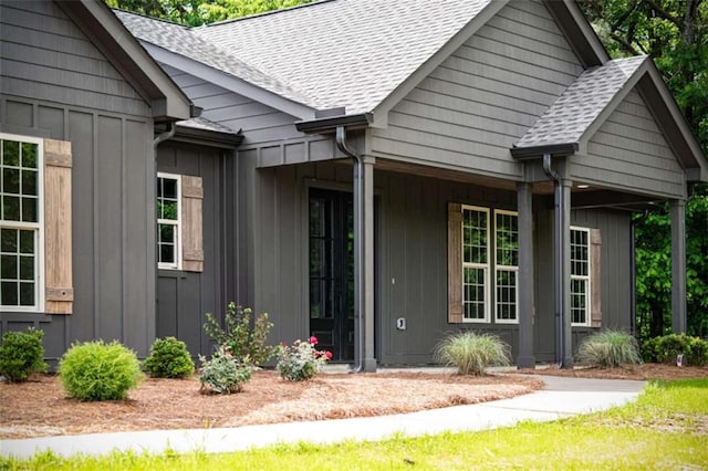 2462 New Hope Rd, Morganton, GA 30560 - view of front of property with board and batten siding, a shingled roof, and covered porch