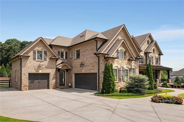 view of front facade with a garage