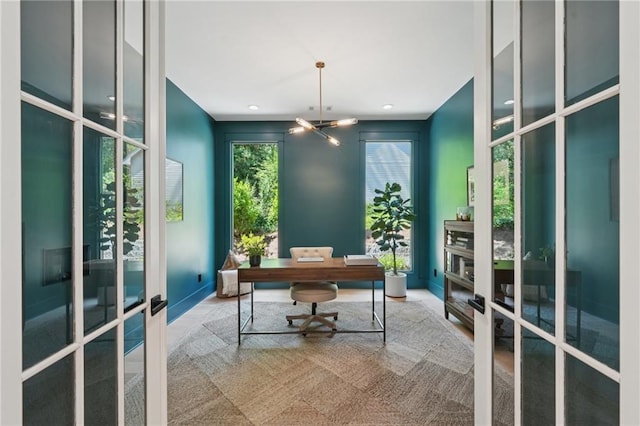 477 Michael Dr, Alpharetta, GA 30009 - office featuring french doors