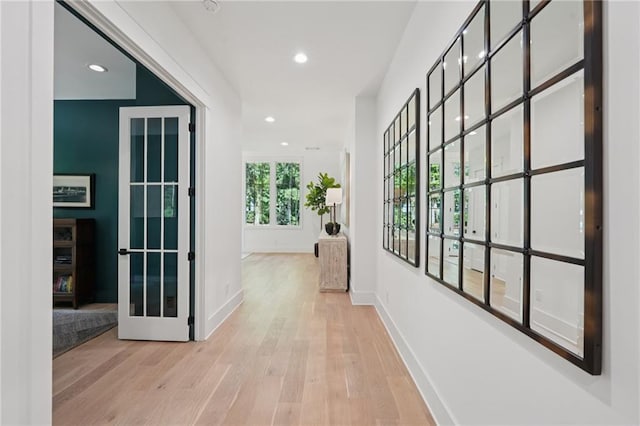 477 Michael Dr, Alpharetta, GA 30009 - hallway with light wood-style floors and recessed lighting