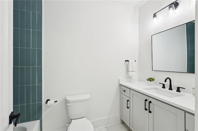 477 Michael Dr, Alpharetta, GA 30009 - bathroom featuring vanity and washtub / shower combination