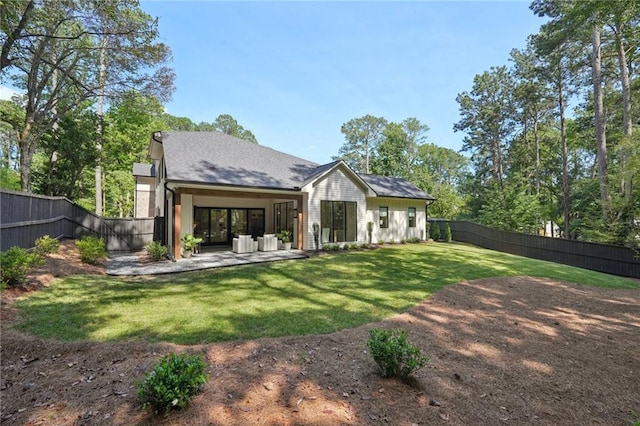 477 Michael Dr, Alpharetta, GA 30009 - back of house featuring a fenced backyard and a patio