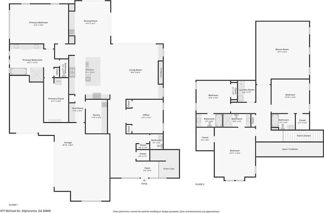 477 Michael Dr, Alpharetta, GA 30009 - view of room layout