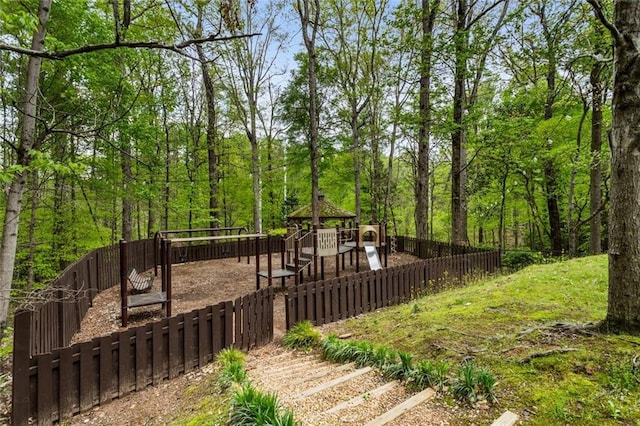 exterior space with a fenced backyard