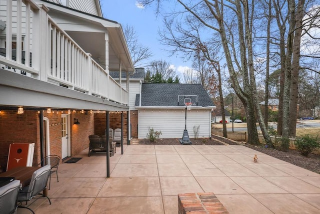 view of patio with fence