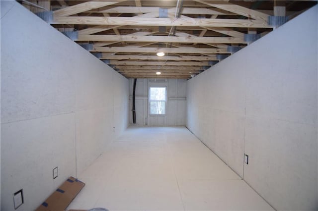 view of basement