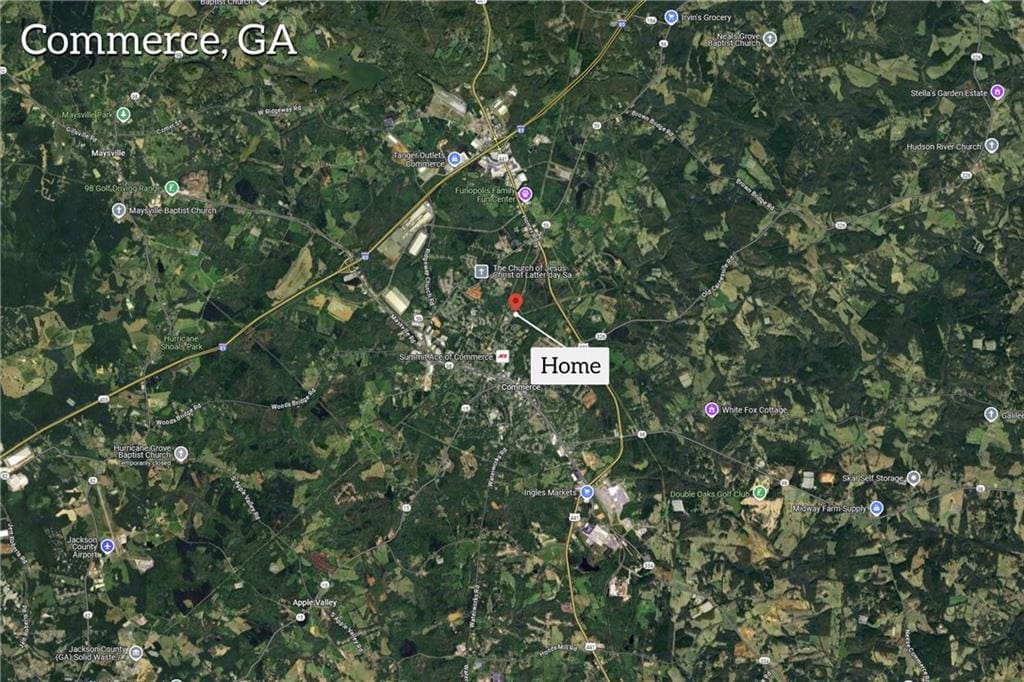 1004 Homer Rd, Commerce, GA 30529 - aerial view of property's location