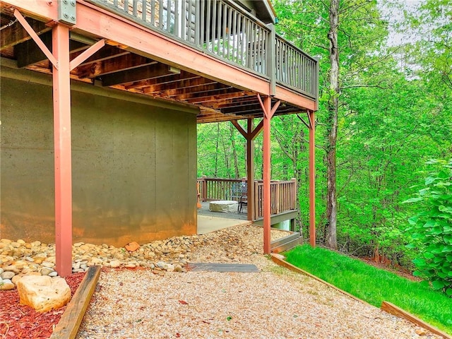 view of patio / terrace with a deck