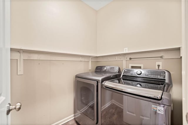 washroom featuring separate washer and dryer