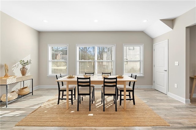 dining area featuring light hardwood / wood-style flooring