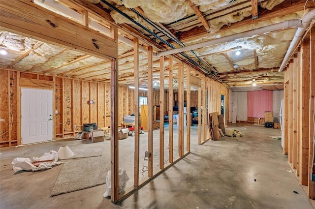 view of basement