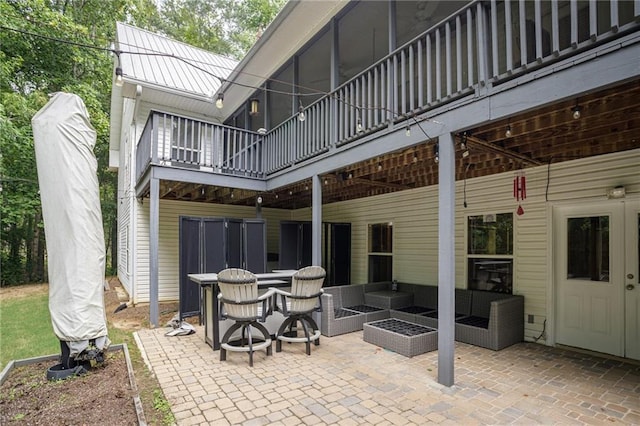 view of patio / terrace featuring an outdoor living space