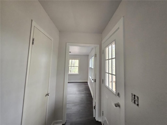 240 Varnes Ln, Lakemont, GA 30552 - hall with baseboards and dark wood finished floors