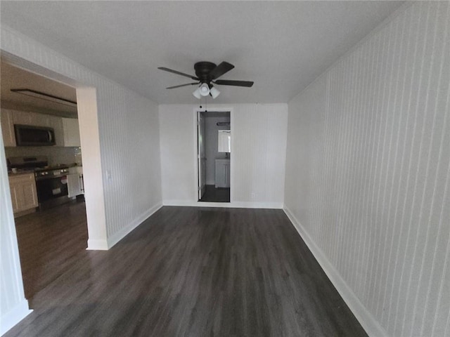 240 Varnes Ln, Lakemont, GA 30552 - spare room with dark wood finished floors and ceiling fan