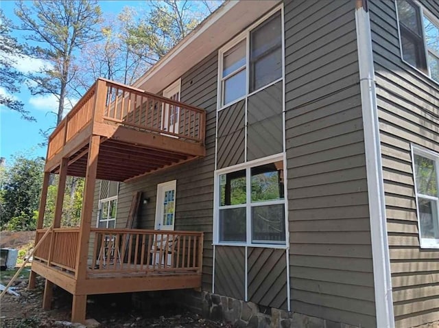 240 Varnes Ln, Lakemont, GA 30552 - view of side of home featuring a wooden deck