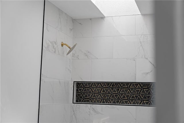 room details with tiled shower