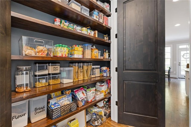 view of pantry