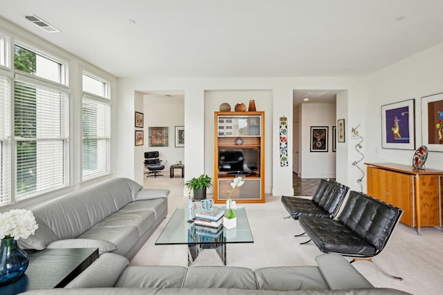 view of carpeted living room