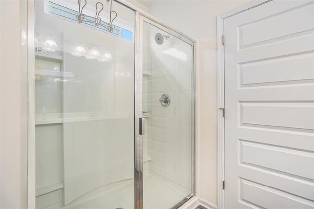 bathroom featuring walk in shower