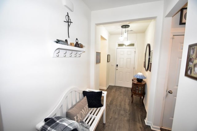 interior space featuring dark hardwood / wood-style flooring