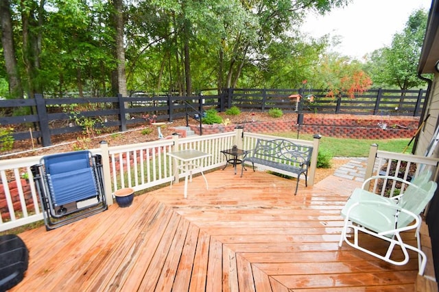 view of wooden terrace