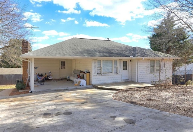 back of house featuring a patio area