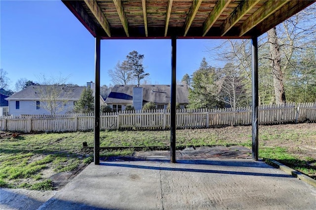 view of patio featuring fence private yard