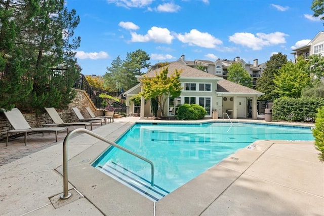 view of pool with a patio area