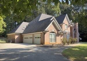 view of property exterior with a garage