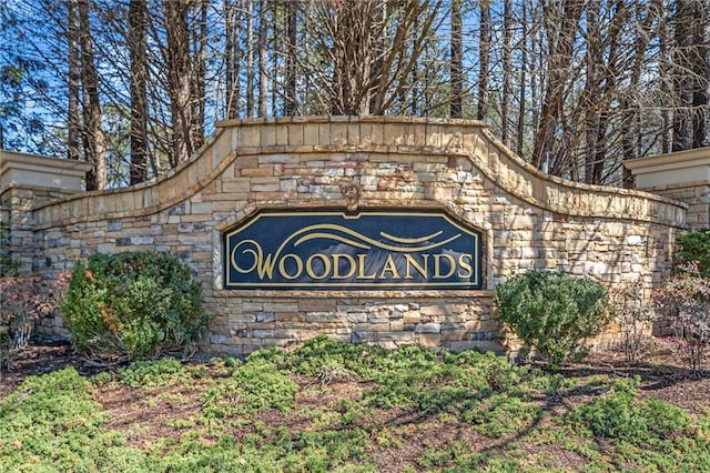 view of community sign