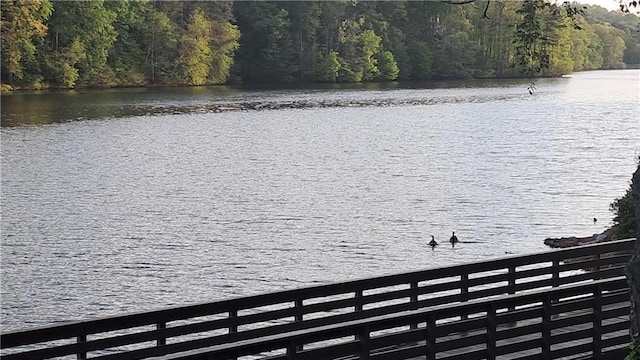 340 Teal Ct, Roswell, GA 30076 - water view with a heavily wooded area