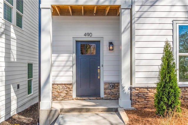 490 Hammons Way, Atlanta, GA 30315 - entrance to property with stone siding and a porch